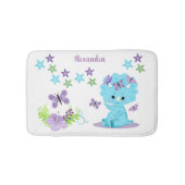 Persoonlijke Floral Baby Dinosaur Badmat (Voorkant)