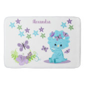 Persoonlijke Floral Baby Dinosaur Badmat (Voorkant)