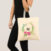 Persoonlijke Floral Bridesmaid Tote Bag (Voorkant (product))