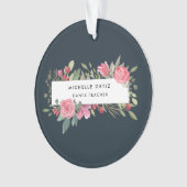 Persoonlijke Floral Dance-leraar Ornament (voorkant)