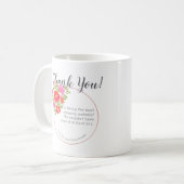 Persoonlijke Floral Doula Midechtgenote Dank u Mok (Voorkant links)