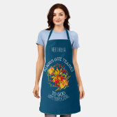 Persoonlijke Floral Happy Thanksgiving Christelijk Schort (Gedragen)