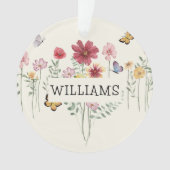 Persoonlijke Floral naam Ornament (voorkant)