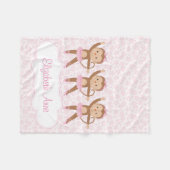 Persoonlijke Floral Safari Ballerina Fleece Deken (Voorkant (Horizontaal))
