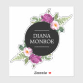 Persoonlijke Floral Wreath Sticker (Vel)