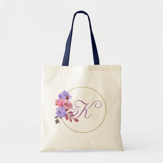 Persoonlijke Floral Wreath Tote Bag (Voorkant)