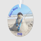 Persoonlijke Florida Snowman - Acrylversiering Ornament (voorkant)