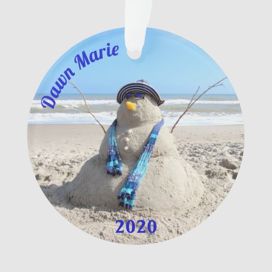 Persoonlijke Florida Snowman - Acrylversiering Ornament (voorkant)