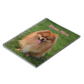 Persoonlijke fluffy Brown Pommeren Dog Notitieboek (Linkerzijde)