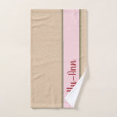 Persoonlijke Fluffy Structuur Aangepaste roze naam Bad Handdoek (Handdoek)