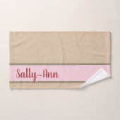 Persoonlijke Fluffy Structuur Aangepaste roze naam Bad Handdoek (Handdoek)