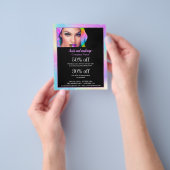 persoonlijke flyer voor haar en make-up business (Hand)