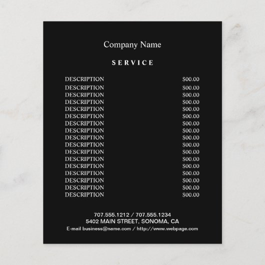 persoonlijke flyer voor haar en make-up business (Achterkant)