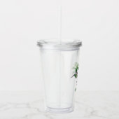 Persoonlijke Foliage Bloemenmeisje Acryl Drinkbeker (Rechts)