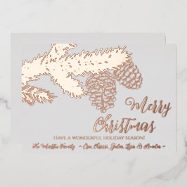 Persoonlijke FOLIE Vroege kerstkaart met Pinecone Feestdagenkaart