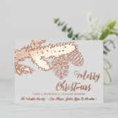 Persoonlijke FOLIE Vroege kerstkaart met Pinecone Feestdagenkaart (Staand Voorkant)