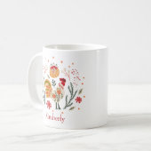 Persoonlijke folk Art Rooster Koffiemok (Voorkant links)