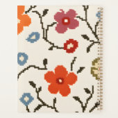 Persoonlijke Folk Scandi Boho Vintage Bloemmotief Planner (Achterkant)