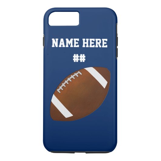 Persoonlijke Football iPhone 7 Plus Hoes (Achterkant)