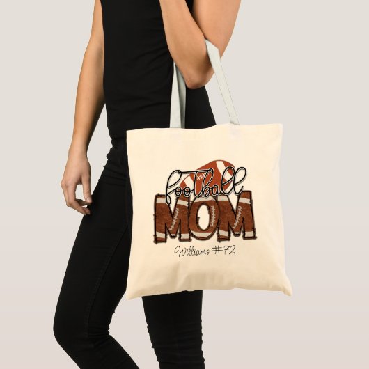 Persoonlijke Football mama Canvas tas (Voorkant (product))