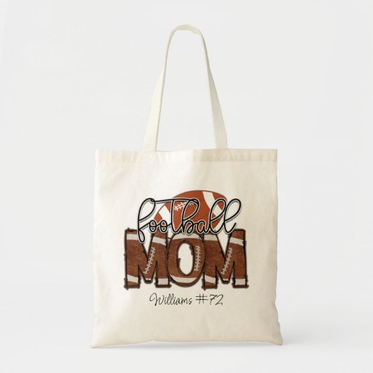 Persoonlijke Football mama Canvas tas (Voorkant)