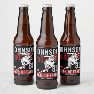 Persoonlijke Football SPELER Team NUMMER Sports Bier Etiket