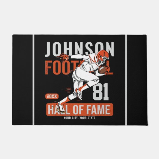 Persoonlijke Football SPELER Team NUMMER Sports Deurmat (Voorkant)