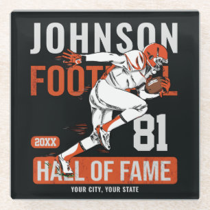 Persoonlijke Football SPELER Team NUMMER Sports Glazen Onderzetter