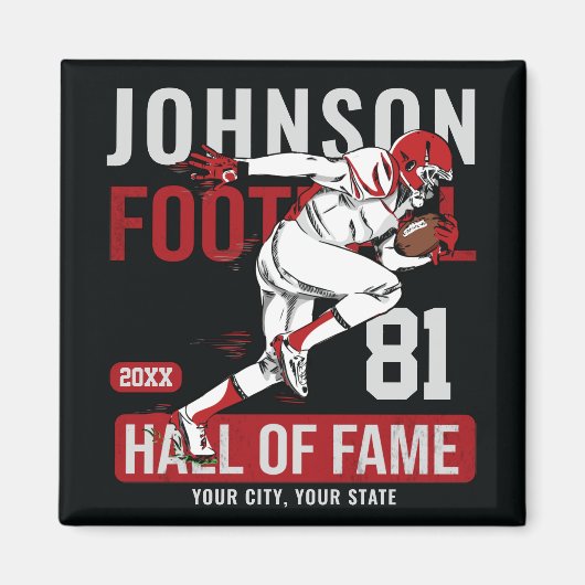 Persoonlijke Football SPELER Team NUMMER Sports Magneet (Voorkant)