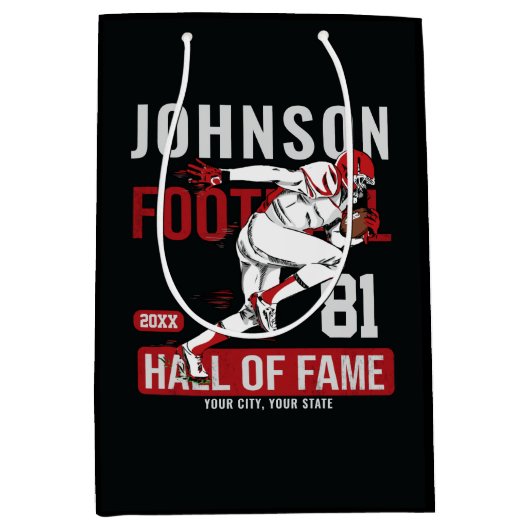 Persoonlijke Football SPELER Team NUMMER Sports Medium Cadeauzakje (Voorkant)