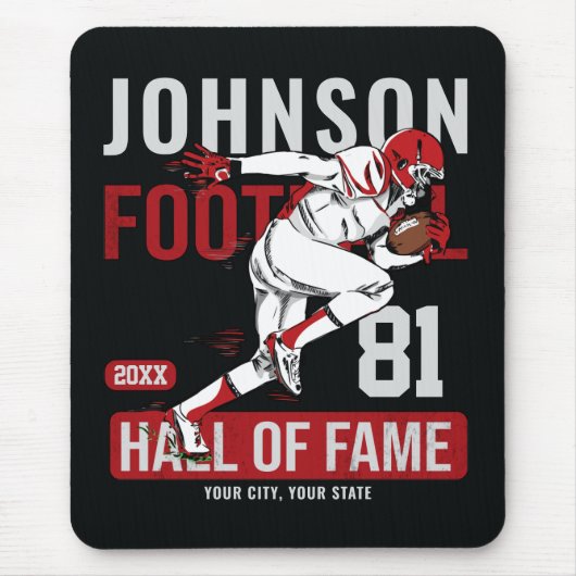 Persoonlijke Football SPELER Team NUMMER Sports Muismat (Voorkant)