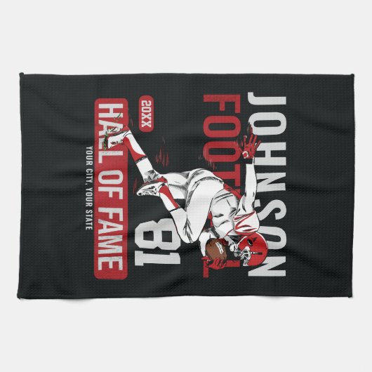 Persoonlijke Football SPELER Team NUMMER Sports Theedoek (Horizontaal)