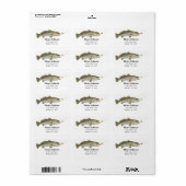 Persoonlijke forelvis retouradres etiket (Full Sheet)