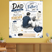 Persoonlijke Forever Hero Papa Canvasprint Canvas Afdruk (Insitu (Woonkamer))