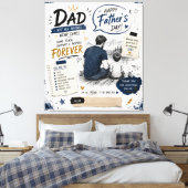 Persoonlijke Forever Hero Papa Canvasprint Canvas Afdruk (Insitu (Slaapkamer))