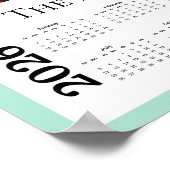 Persoonlijke fotherinneringcollage 2026 kalender poster (Hoek)