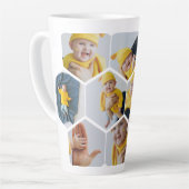 Persoonlijke foto 10 Hexagonal Sjabloon Latte Mok (Linkerhoek)