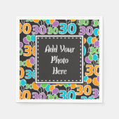 Persoonlijke foto 30e verjaardag servet (Voorkant)