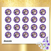 Persoonlijke foto, 50e verjaardagstickers ronde sticker