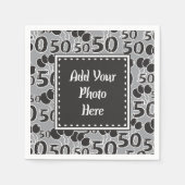 Persoonlijke foto 50th Birthday Paper Napkins Servetten (Voorkant)