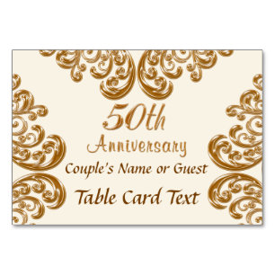 Persoonlijke foto 50th Jubileum Place Cards Kaart