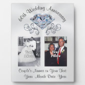 Persoonlijke foto 60e Jubileum Gift Fotoplaat (Voorkant)