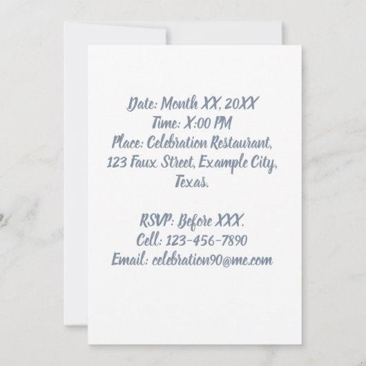 Persoonlijke foto 85 jaar aangepast kaart (Achterkant)