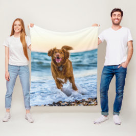 Persoonlijke foto-aandenken voor huisdieren cadeau fleece deken