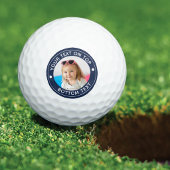 Persoonlijke foto aangepaste kleur en tekst golfba golfballen