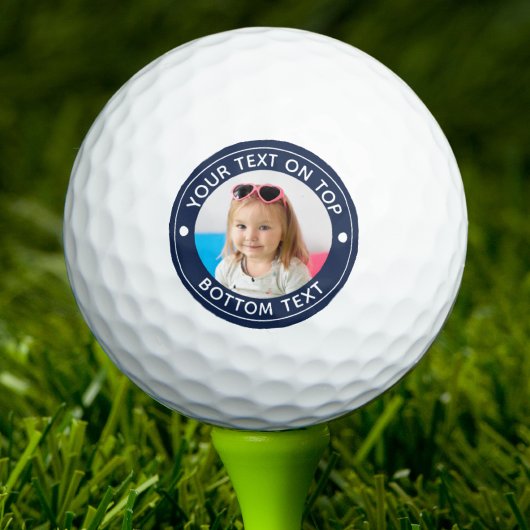 Persoonlijke foto aangepaste kleur en tekst golfba golfballen