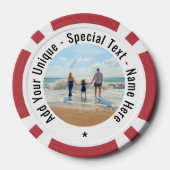 Persoonlijke Foto Aangepaste Tekst Poker Chips (Achterkant)