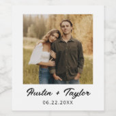 Persoonlijke foto aangepaste verloving Bewaar de d Wijn Etiket (Enkel label)