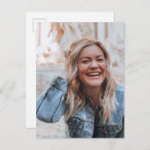 Persoonlijke foto aankondigingskaart (Voorkant / Achterkant)