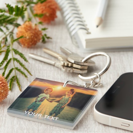 Persoonlijke foto Acrylische Sleutelhanger (Voorkant Rechts)